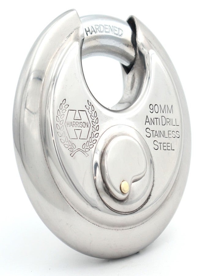 Harrison Padlocks/Round Padlock 90mm 12 Pin with 3 Computerised Keys ROCK-STAR-0404 Pack of 2/Padlock, Padlocks, Locks for Home, Locks for Main Door, gate Lock - Image 3